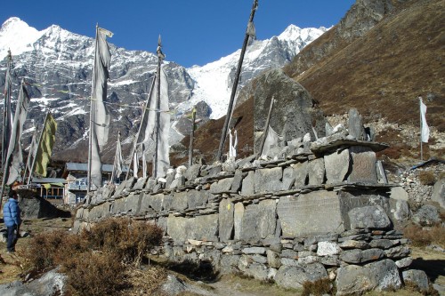 stupas in village