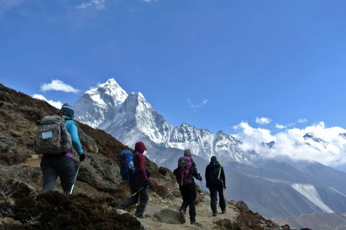trekking and walking