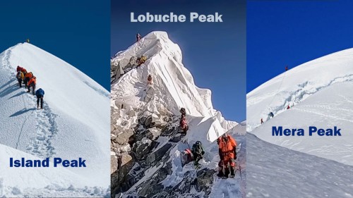 Comparison Between Mera Peak, Island Peak, and Lobuche Peak