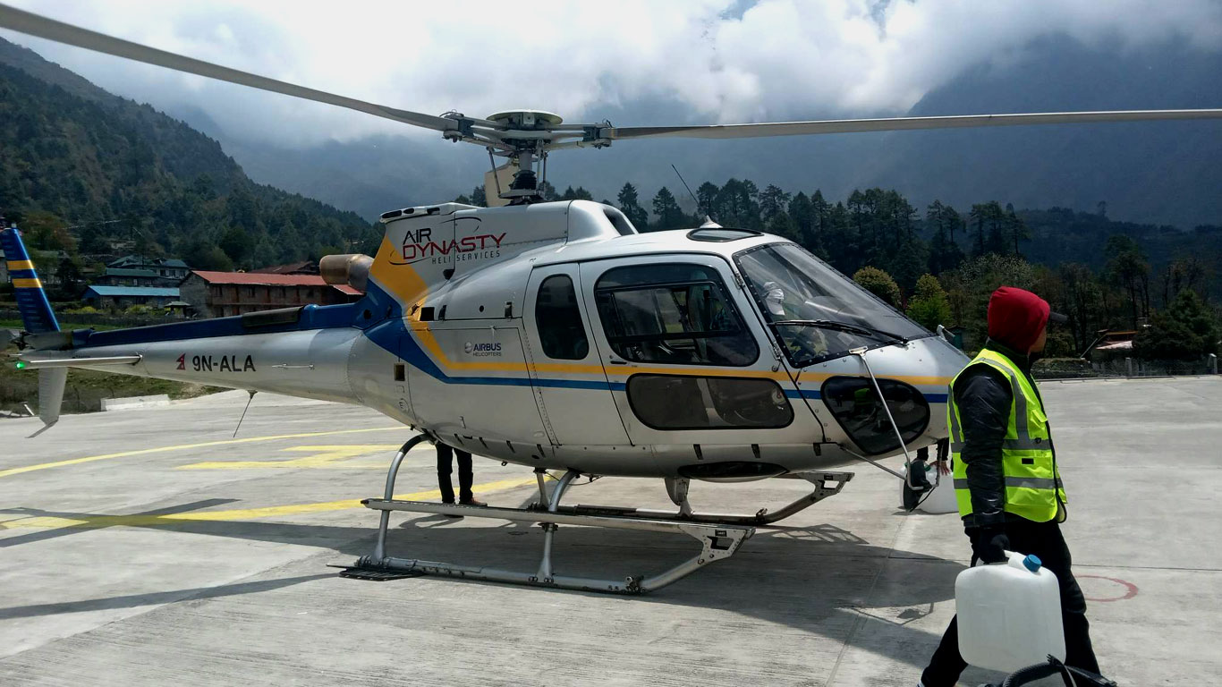 Gorakshep to Lukla Helicopter Flight